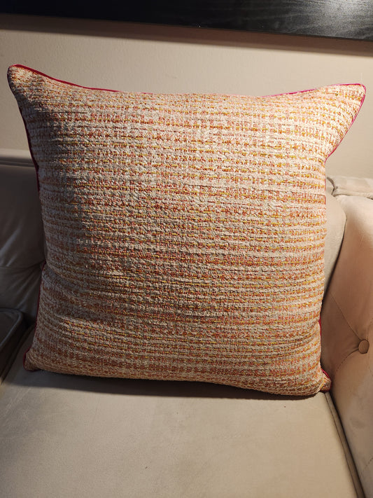 Classics Fuschia and Orange Boucle Accent Pillow