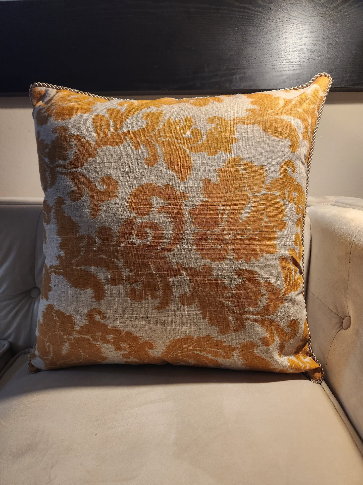 Journalist Golden Ikat Damask Print